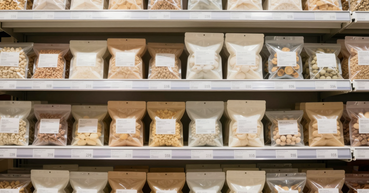 Common processed snacks displaying ingredient labels listing synthetic additives to avoid
