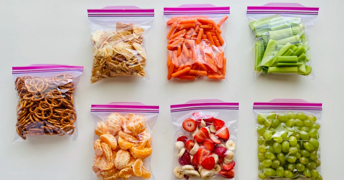 Common groceries sorted by NOVA classification, from minimally processed produce to ultra-processed packaged snacks